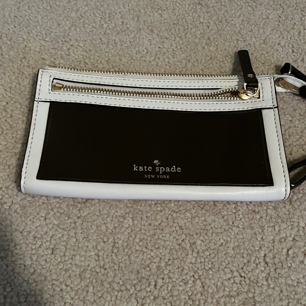 brown and white purse
